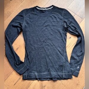 Smartwool Merino Base Layer Crew Neck Long Sleeve Shirt XS Black